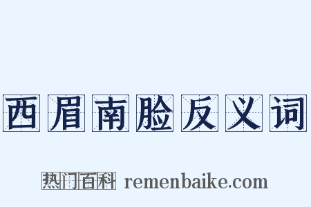 西眉南脸反义词是什么意思的图片